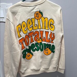 Chemistry brand Cream Graphic crew neck sweatshirt size small